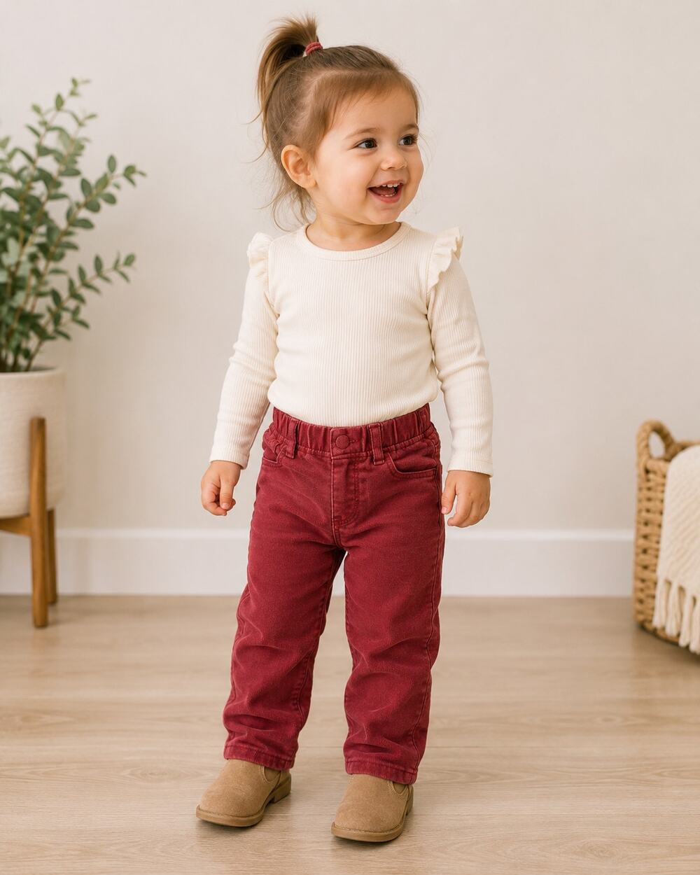 Baby Gap Girl Red Stretch Jeans Size 12-18 Months